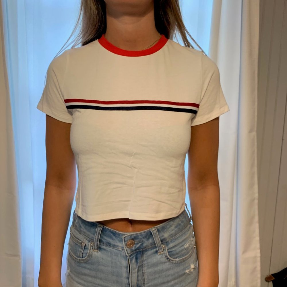 NWT Charlotte Russe White Crop top